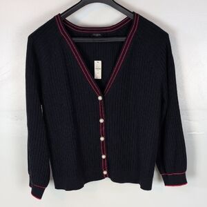 Talbots Plus NWT Pearl Button Cardigan